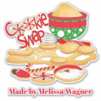 Cute cookie swap add name cookie tin or box