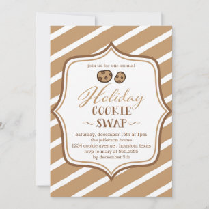 Cute Cookie Swap Holiday Party Invitation