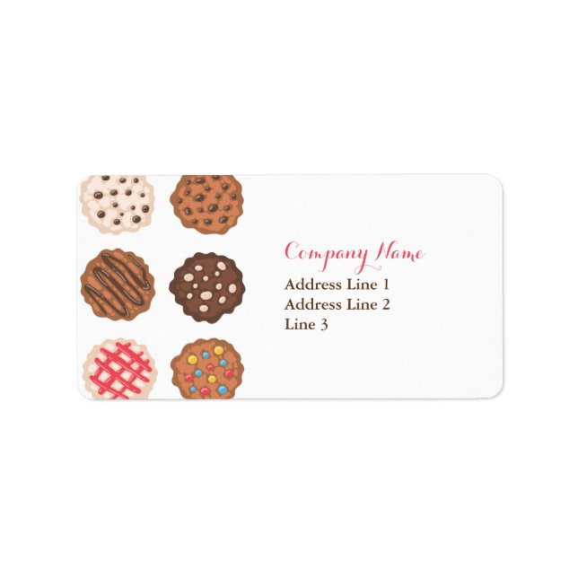 Cute Cookies Cookie Business Address Label (Front)