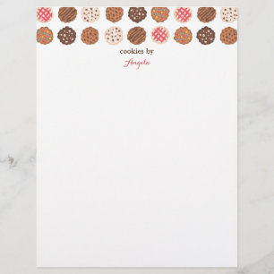 Cute Cookies Cookie Business Bakery Letterhead