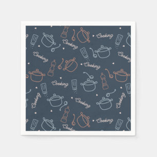 cute cooking kitchen tools pattern napkin