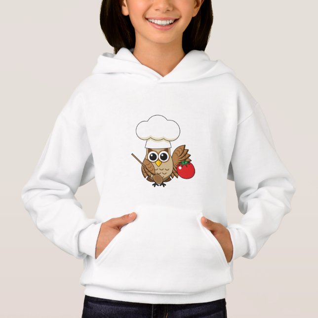 Cute Cooking Owl Cartoon (Front)