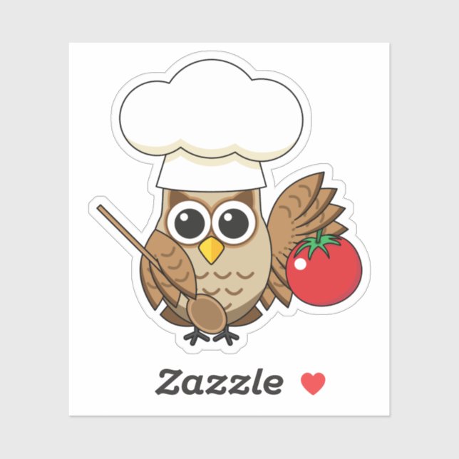 Cute Cooking Owl Cartoon (Sheet)