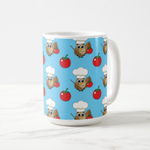 Cute Cooking Owl Cartoon Coffee Mug