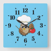 Cute Cooking Owl Cartoon