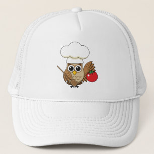 Cute Cooking Owl Cartoon Trucker Hat