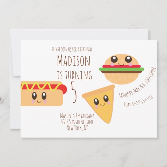 Cute Cookout  Birthday Party Invitation (Front)