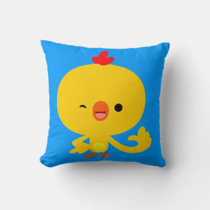 Cute Cool Cartoon Chicken Pillow