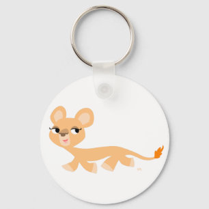 Cute Cool Cartoon Lioness Keychain