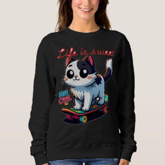 Cute Cool Cat T-Shirt Sweatshirt