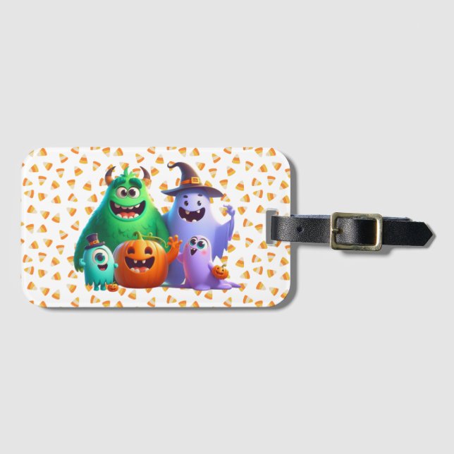 Cute  & Cool, Halloween Monsters   Luggage Tag (Front Horizontal)