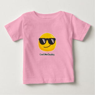 Cute Cool Like [Daddy] Sunglasses Emoji Kids T-Shi Baby T-Shirt