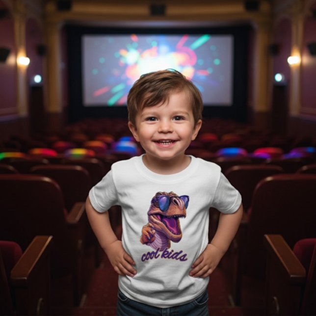 Cute Cool T-Rex Dinosaur Sunglasses Toddler Kids Baby T-Shirt (Creator Uploaded)