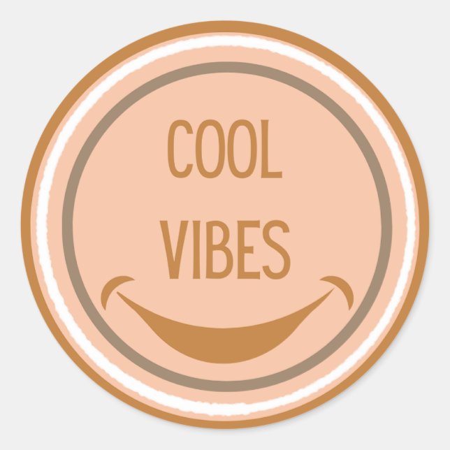 Cute Cool vibes Sticker (Front)