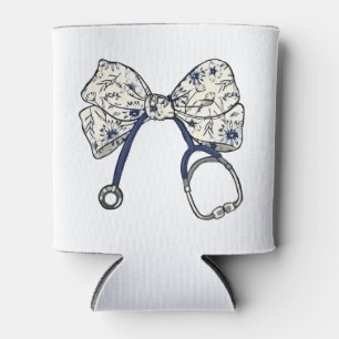 Cute Coquette Bow Coquette Bow Nurse Nursing Can Cooler