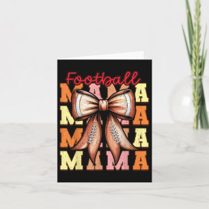 Cute Coquette Bow Game Day Football Mama For Mum G Card