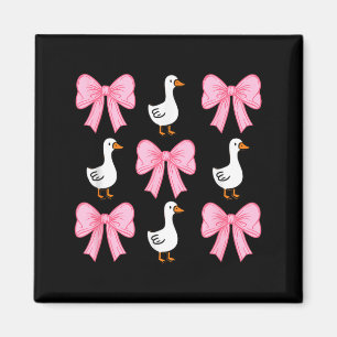 Cute Coquette Bow Goose Duck Fall Halloween Girl Magnet