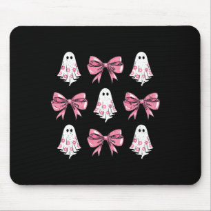 Cute Coquette Bow Halloween Costume Floral Ghost B Mouse Pad