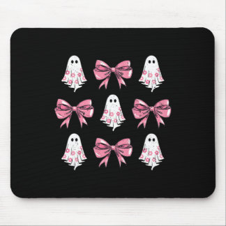 Cute Coquette Bow Halloween Costume Floral Ghost B Mouse Pad