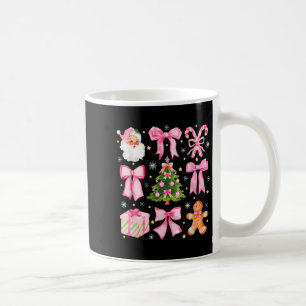 Cute Coquette Bow Nk Christmas Tree Santa Gingerbr Coffee Mug