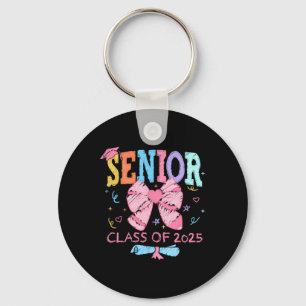 Cute Coquette Bow Senior 2025 Cl Of 2025 Graduatio Key Ring
