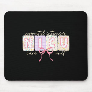 Cute Coquette Bow Spring Nicu Nurse  Mouse Pad