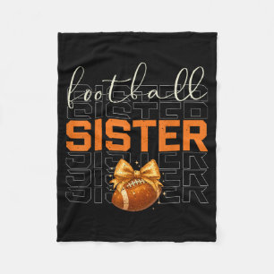 Cute Coquette Bow Srt Fantasy Football Sister Foot Fleece Blanket