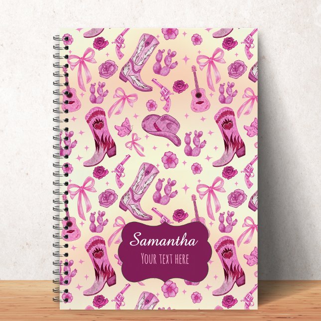 Cute Coquette country girl aesthetic pattern Notebook (Creator Uploaded)