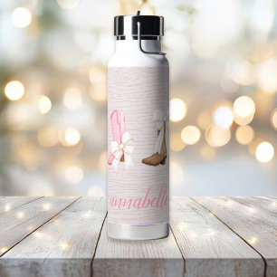 Cute Coquette Cowgirl Boots Personalised  Water Bottle