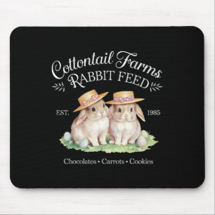 Cute Coquette Easter Cottontail Farms Bunny Women  Mouse Pad