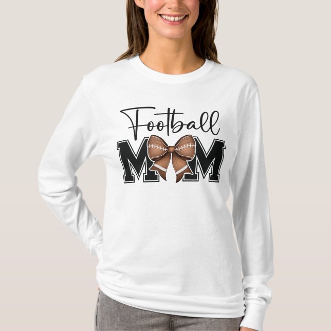 Cute Coquette Football Mum T-Shirt (Front)