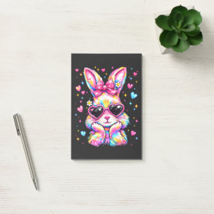 Cute Coquette Tie Dye Rabbit Easter Bunny Post-it Notes