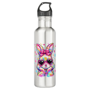 Cute Coquette Tie Dye Rabbit Easter Bunny Women Gi 710 Ml Water Bottle