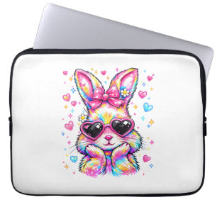 Cute Coquette Tie Dye Rabbit Easter Bunny Women Gi Laptop Sleeve