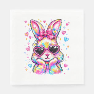 Cute Coquette Tie Dye Rabbit Easter Bunny Women Gi Napkin