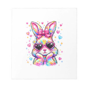 Cute Coquette Tie Dye Rabbit Easter Bunny Women Gi Notepad