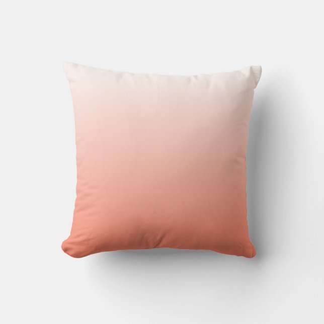 Cute Coral Ombre Cushion (Front)