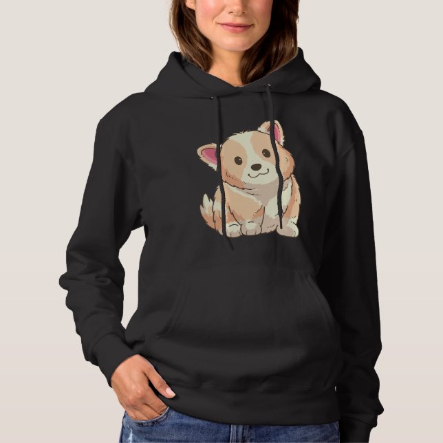 Cute Corgi  163 Hoodie (Front)
