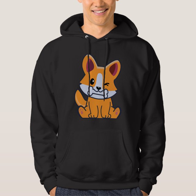 Cute Corgi  391 Hoodie (Front)