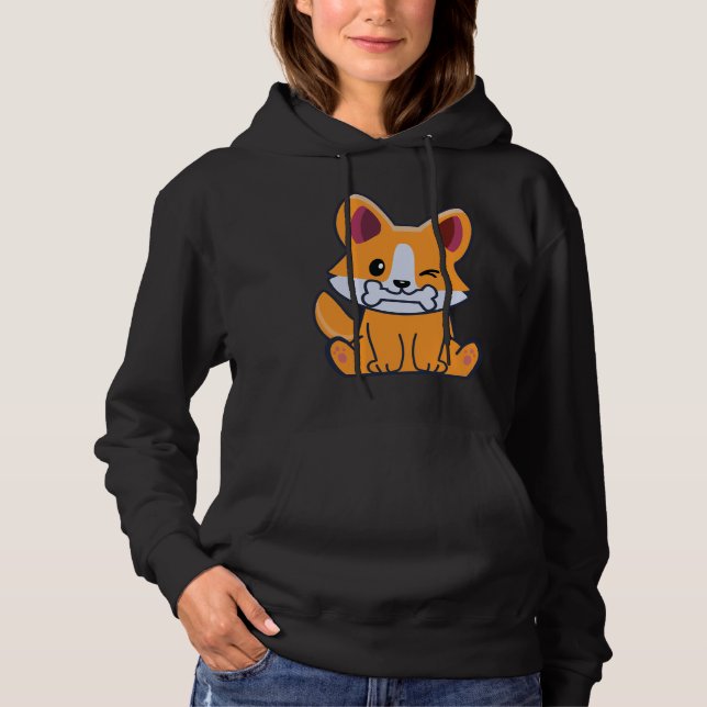 Cute Corgi  391 Hoodie (Front)
