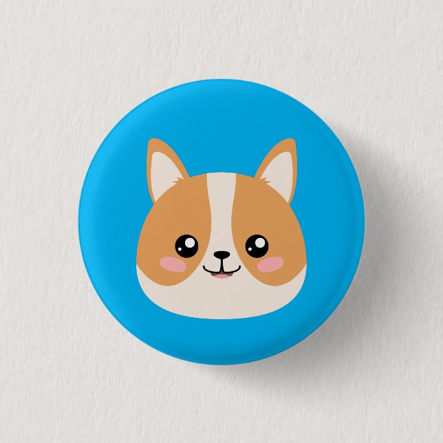 Cute Corgi 3 Cm Round Badge (Front)