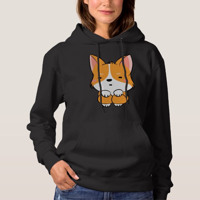 Cute Corgi  740 Hoodie (Front)