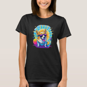 Cute Corgi Abstract Pembroke Welsh Corgi Summer T-Shirt