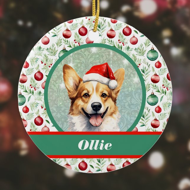 Cute Corgi Art with Santa Hat and Ornaments (Creator Uploaded)