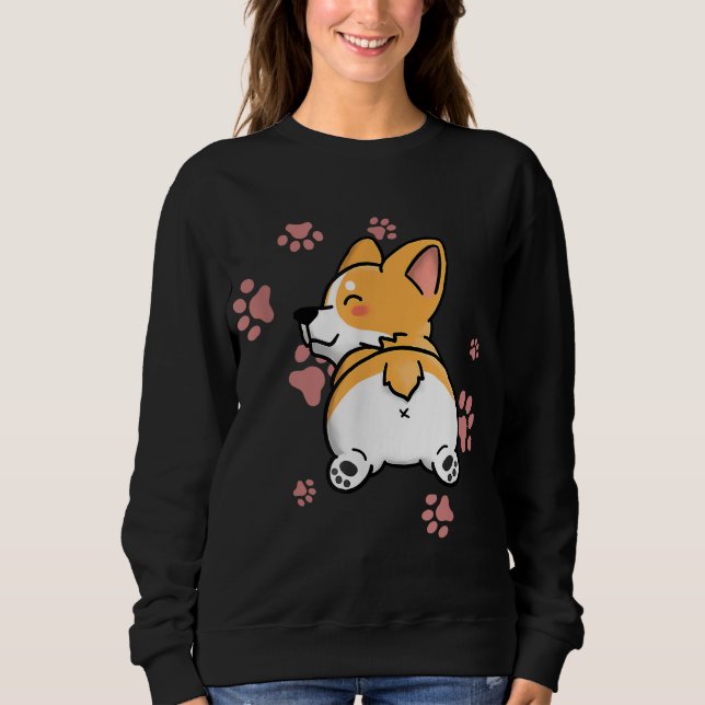 Cute Corgi Butt - Dog Lover Gift Sweatshirt (Front)