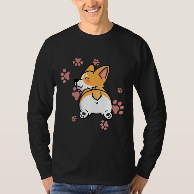 Cute Corgi Butt Dog T-Shirt (Front)