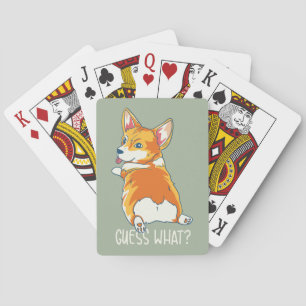 Cute Corgi Butt Guess What Gag Family Playing Cards