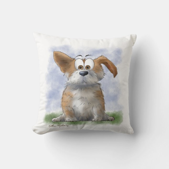 Cute Corgi Cartoon Cushion (Front)
