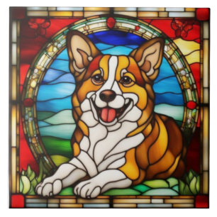 Cute Corgi Decorative Ceramic Tile