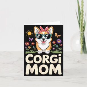 Cute Corgi Design For Women Girls Mom Dog Welsh Co Card